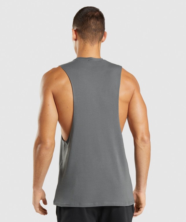 Gymshark Bold Drop Arm Baratas - Camiseta Tirantes Hombre Gris